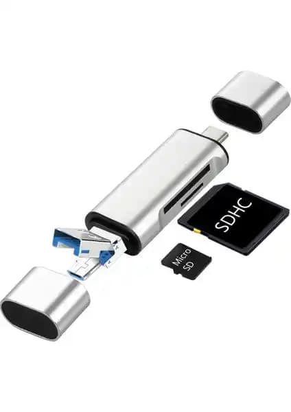 Alfais 4858 Type C USB Kart Okuyucu: Çok Yönlü ve Hızlı Hafıza Kartı Çözümü