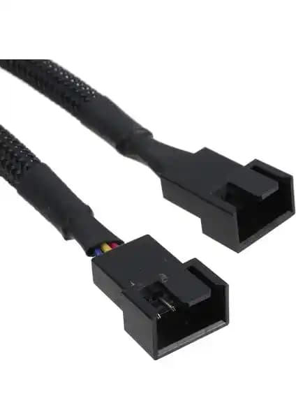 Alfais 5025 Fan Çoklayıcı Y Pwm 4 Pin Splitter Kablosu Sistem Soğutma Optimizasyonu İçin