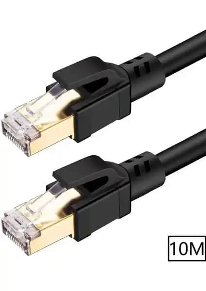 Alfais 5217 Cat8 10 Metre Yüksek Hızlı Ethernet Kablosu Performans ve Güvenlik