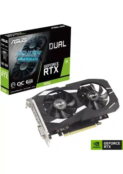 ASUS DUAL-RTX3050-O6G Ekran Kartı: Yüksek Performans ve Güvenilirlik Sunan Oyun ve Profesyonel Kullanım İçin