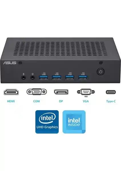 Asus N100 Mini Masaüstü Bilgisayar 8GB RAM ve 128GB SSD ile Çok Yönlü Kullanım