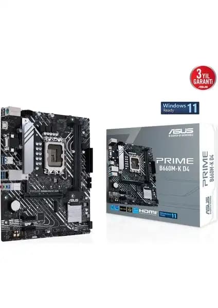 Asus Prime B660M-K D4 Anakartı: Performans ve Dayanıklılığı Bir Arada Sunan Güçlü Anakart Seçeneği