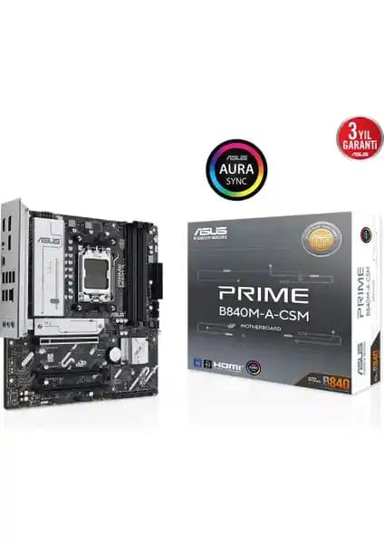 ASUS PRIME B840M-A-CSM AMD mATX Anakartı: Güçlü ve Güvenilir Performans İçin Ideal Seçenek