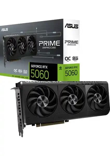 ASUS PRIME RTX 5060 O8G Ekran Kartı: Yüksek Performans ve Gelişmiş Teknolojiler