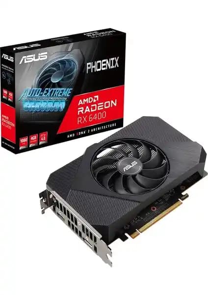 ASUS Radeon RX 6400 Gelişmiş Tasarım ve Yüksek Performanslı Oyun Kartı
