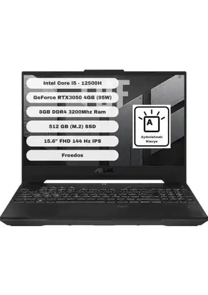 Asus TUF Gaming F15 FX507ZC4-HN081: Yüksek Performanslı Taşınabilir Oyun Dizüstü Bilgisayarı