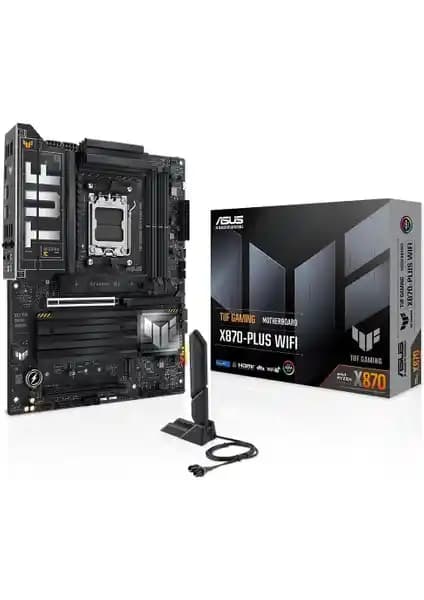 ASUS TUF GAMING X870-PLUS WIFI AMD AM5 DDR5 ATX Anakartı Yüksek Performans ve Güvenilirlik Sunar