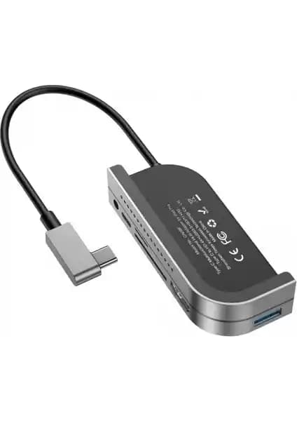 Baseus CAHUB-WJ0G Bend Angle No.7 Çok Fonksiyonlu USB Hub ile Bağlantı Esnekliği
