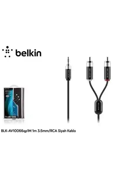 Belkin 1M 3.5mm RCA Siyah Kablo: Yüksek Kalite Ses ve Görüntü Bağlantısı