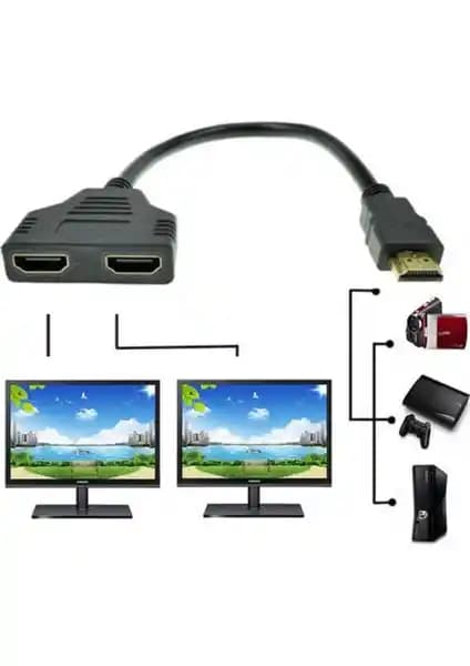 Bst 2080 2 Port HDMI Splitter Switch Çoklayıcı ile Çoklu Ekran Çözümünüzü Geliştirin