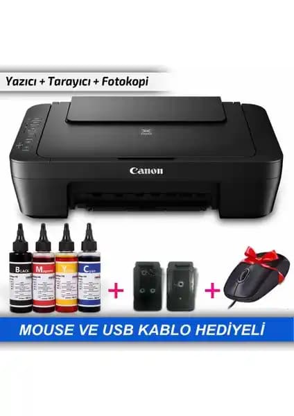 Canon Pixma E414 Çok Fonksiyonlu Yazıcı ve Ekstra Hediye Seti ile Verimli Çözüm