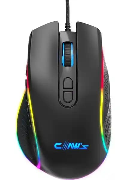 Claw's Nova V1 12800 DPI RGB Gaming Mouse Ergonomik ve Programlanabilir Tuşlarla