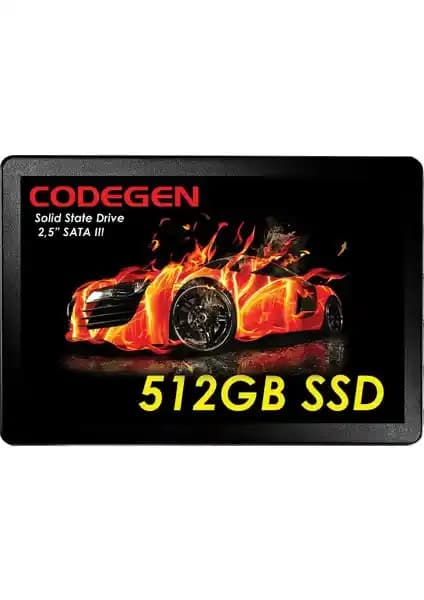 Codegen CDG-512GB-SSD25 SATA 3 Yüksek Performanslı 512GB SSD Depolama Çözümü