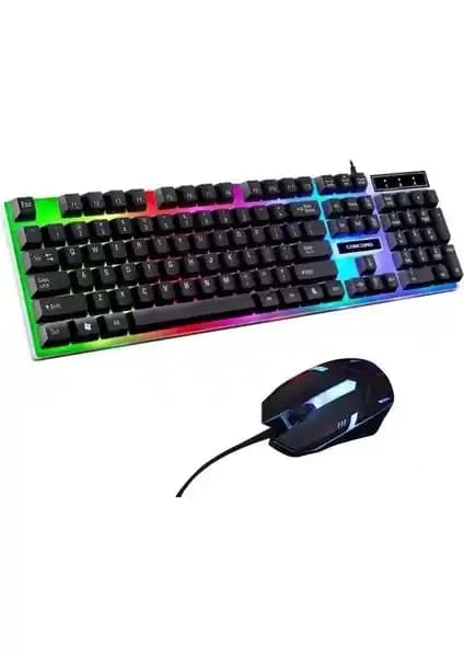 Concord C56 RGB LED Işıklı Klavye ve Mouse Seti: Estetik ve Performanslı Bilgisayar Aksesuarı