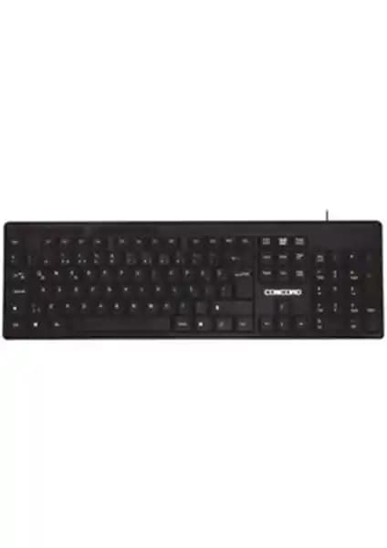 Concord F Türkçe Standart Kablolu Klavye: Ofis ve Ev Kullanımı İçin Pratik Tasarım
