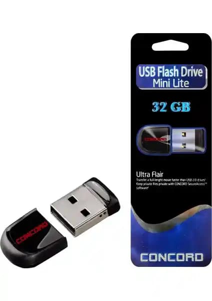 Concord USB Flash Bellek 32GB Mini Lite Günlük Kullanım İçin Taşınabilir Depolama Cihazı