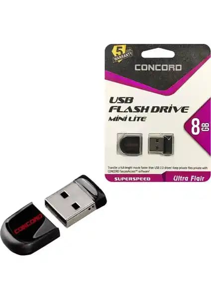 Concord USB Flash Bellek 8GB Mini Lite: Kompakt ve Güvenilir Taşınabilir Veri Saklama Çözümü