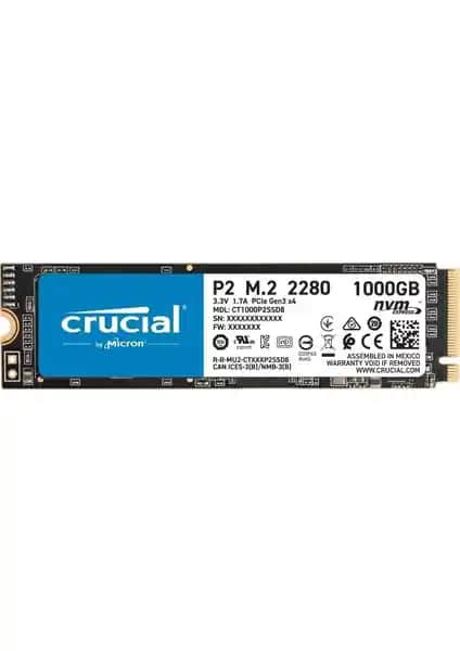 Crucial P2 1TB NVMe PCIe M.2 SSD: Yüksek Performans ve Güvenilirlik Sunan Depolama Çözümü