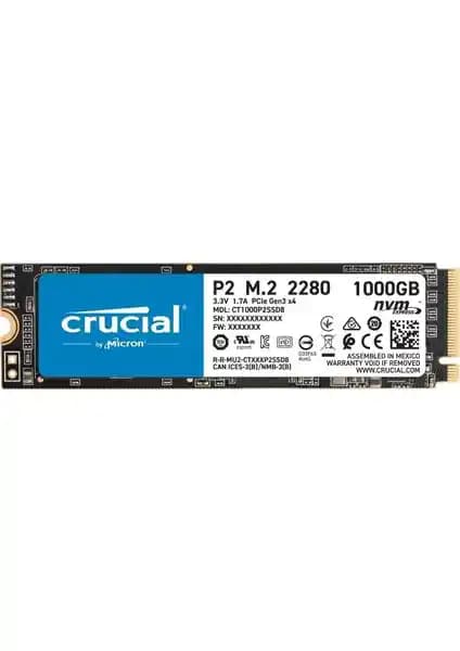 Crucial P2 1TB NVMe PCIe M.2 SSD: Yüksek Performans ve Güvenilirlik Sunan Depolama Çözümü