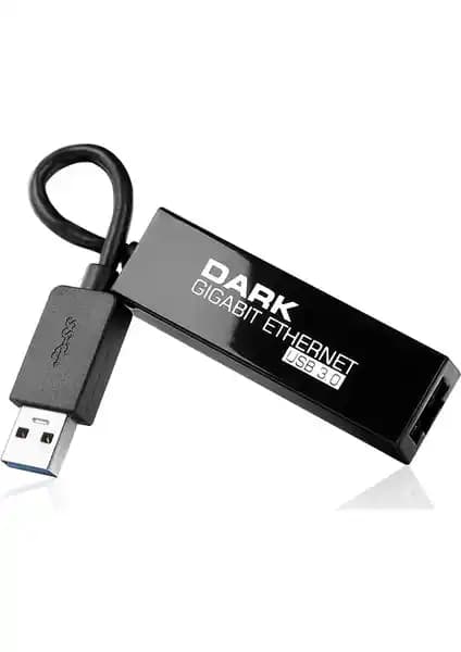 Dark DK-NT-3UGLAN USB 3.0 Gigabit Ağ Adaptörü ile Yüksek Hızlı ve Güvenilir Kablolu Bağlantı