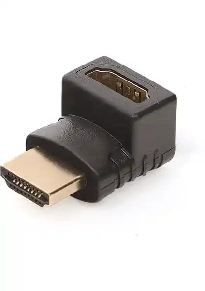 Dark HDMI Dirsek - 90° Açılı, Altın Uçlu, Full HD 1080P Görüntü ve Ses Dönüştürücü