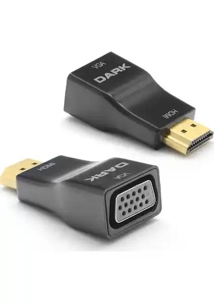 Dark HDMI to VGA Dijital-Analog Dönüştürücüyle Eski ve Yeni Teknolojiyi Birleştirin