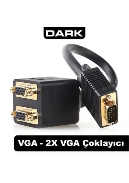 Dark VGA 2x VGA Çoklayıcı ile Çoklu Ekran Bağlantısı ve Yüksek Performans