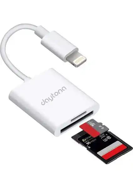 Daytona NK1022 Çok Fonksiyonlu SD ve Micro SD Kart Okuyucu iPhone ve iPad için