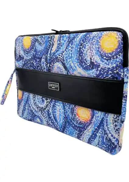 Differ Studio Van Gogh Desenli 15.6 İnç Su Geçirmez Kılıf Şık ve Koruyucu Tasarım