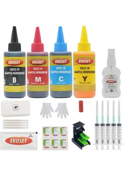 Ekoset Canon E414, E474 ve E484 Uyumlu Kartuş Dolum Seti ile Maliyetleri Azaltın