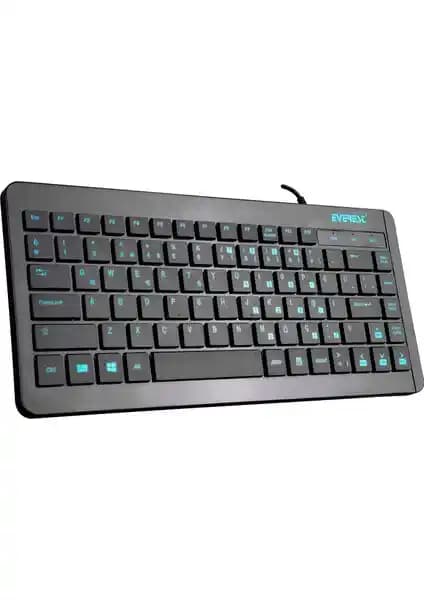 Everest KB-410 Siyah USB Q Mini Klavye: Kompakt ve Kullanışlı Tasarımıyla Ev ve Ofis İçin Ideal