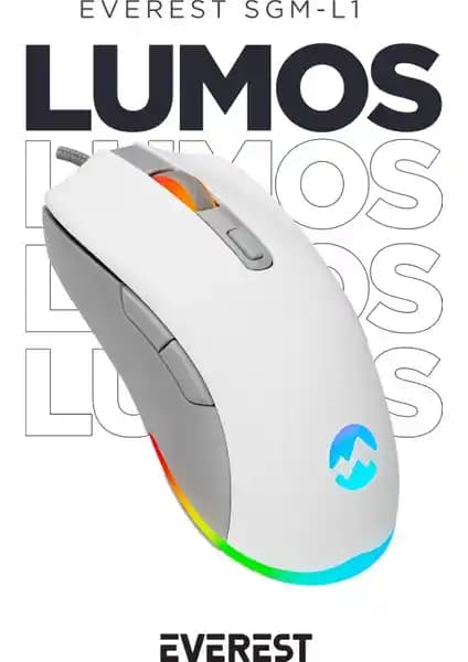 Everest SGM-L1 Lumos Beyaz Gri Gaming Mouse 6400 DPI RGB LED Özellikleri ve Kullanıcı Yorumları