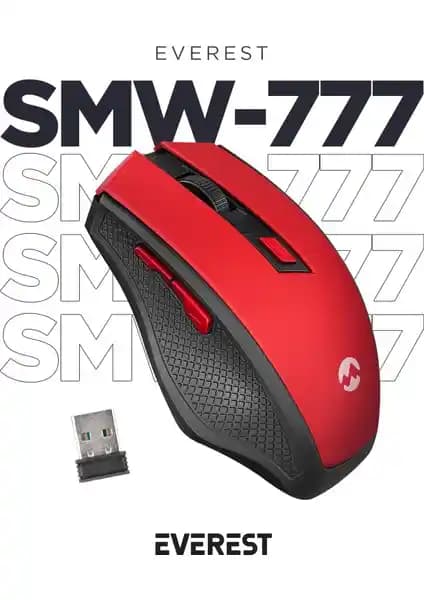 Everest SMW-777 Kırmızı USB Kablosuz Optik Mouse İnceleme ve Özellikleri