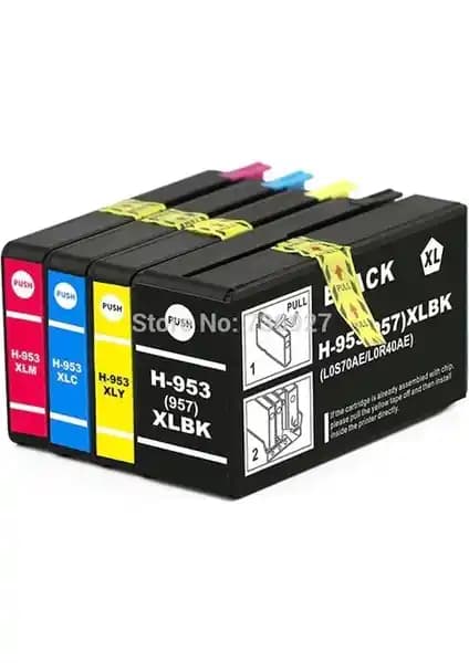 Fe Hp 953XL 4 Renk Muadil Kartuş Seti Yüksek Kalite ve Güvenilirlik Sunar