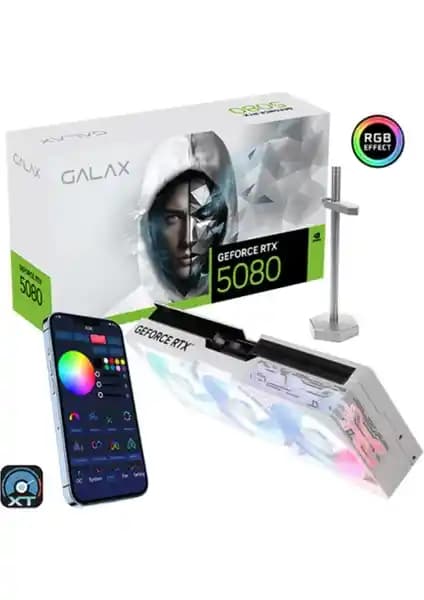 Galax GeForce RTX 5080 1-Click OC White: Yüksek Performanslı Oyun ve Yaratıcı Çalışma Kartı