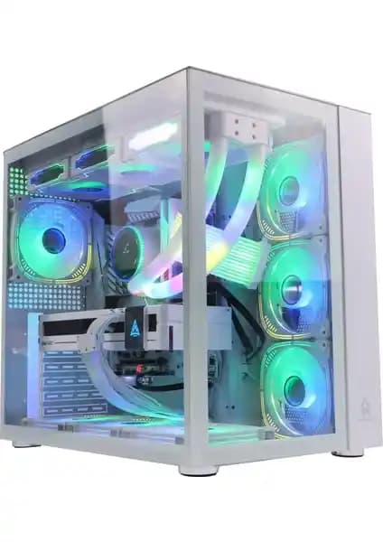 Game Master F-7 Beyaz RGB Fanlı Bilgisayar Kasası Gelişmiş Soğutma ve Şık Tasarım