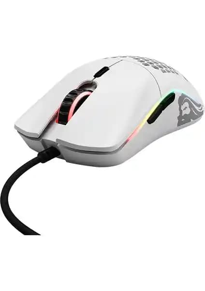 Glorious Model O Kablolu Mat Beyaz RGB Oyuncu Mouse Yüksek Performans ve Ergonomi ile