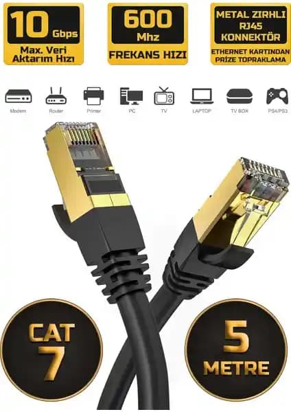 Gold Step Cat 7 Ethernet Kablosu: Yüksek Hızlı ve Güvenilir Ağ Bağlantısı Çözümü