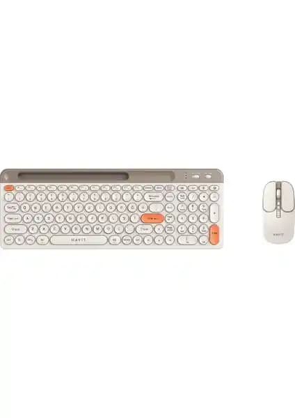 Havit KB835WB Çift Modlu Kablosuz Klavye ve Mouse Seti: Şık Tasarım ve Çoklu Bağlantı Özellikleri