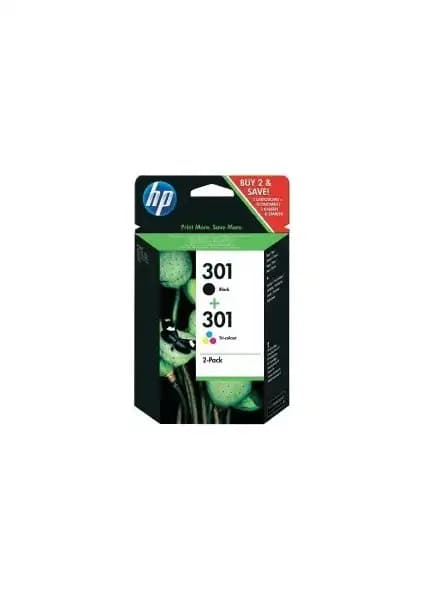 HP 301 CR340EE İkili Paket Siyah ve Renkli Kartuş Seti Yüksek Kapasiteli ve Uyumlu Yazıcılar İçin
