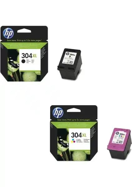 HP 304XL Siyah ve Renkli Kartuş Seti: Yüksek Kalite ve Ekonomik Çözüm
