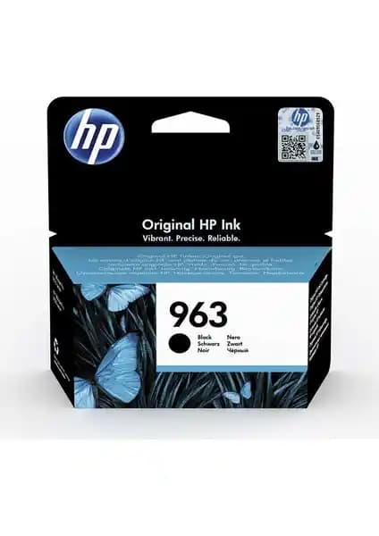HP 963 Siyah Mürekkep Kartuşu Ofis ve Ev Kullanımı İçin Yüksek Kaliteli Baskı Çözümü