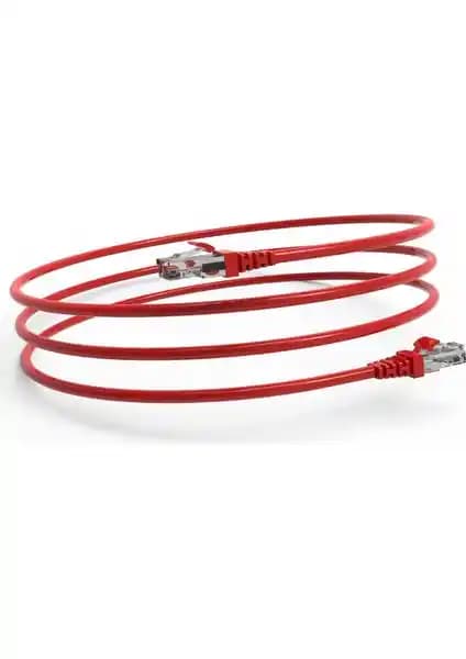 İnca ICAT6-1TK 1 Metre CAT6 Kırmızı Kablo ile Güçlü ve Stabil Bağlantı Sağlayın
