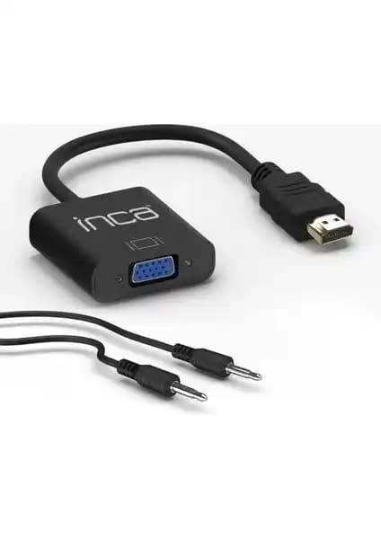 Inca IHTVJ-7S HDMI to VGA Siyah Jaklı Ses Kablosu ile Gelişmiş Bağlantı Çözümleri