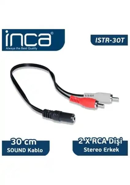 Inca ISTR-30T Ses Kablosu 2 RCA Stereo 30cm Yüksek Kalite ve Dayanıklılık