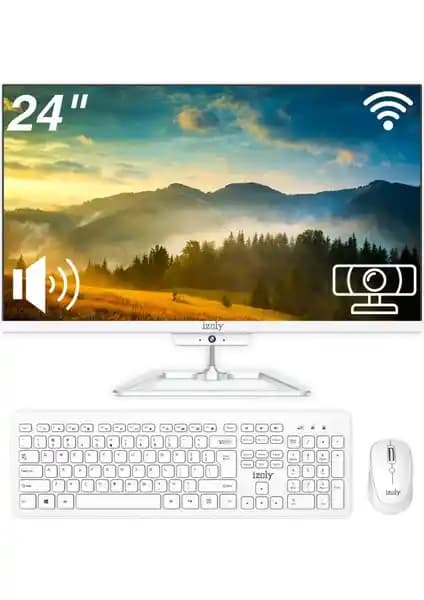 İzoly B504 All-in-One Bilgisayar 24 inç ekran yüksek performanslı iş ve eğlence cihazı
