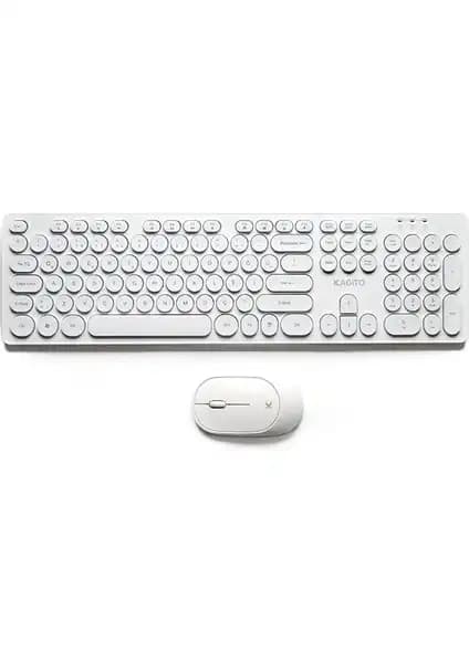 Kagito Retro Kablosuz Klavye ve Mouse Seti: Estetik ve Fonksiyonellik Bir Arada