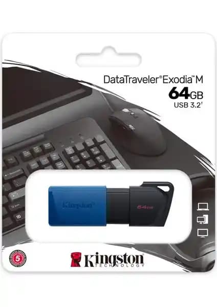 Kingston Exodia M 64GB USB 3.2 Flash Bellek: Yüksek Performans ve Taşınabilirlik