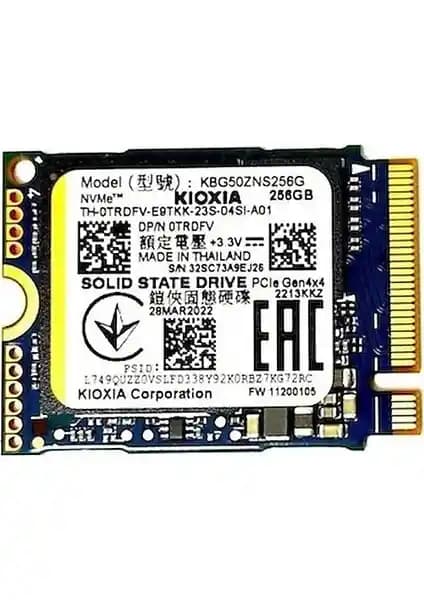 Kioxia KBG50ZNS256G 256GB NVMe SSD: Yüksek Hız ve Güvenilirlik Sunan Kompakt Depolama Çözümü