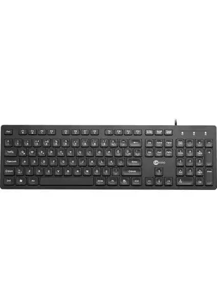 Lecoo KB102 USB Kablolu Türkçe Q Klavye: Ergonomik ve Dayanıklı Ofis ve Ev Kullanımı İçin